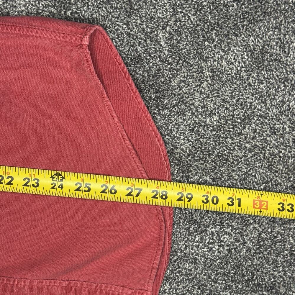 Vtg Ralph Lauren Shirt Womens 6 Red Denim Twill Button Down Made In Hong Kong - Picture 6 of 8